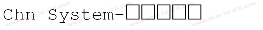 Chn System字体转换